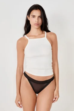 ETAM Tanga de tul NEGRO