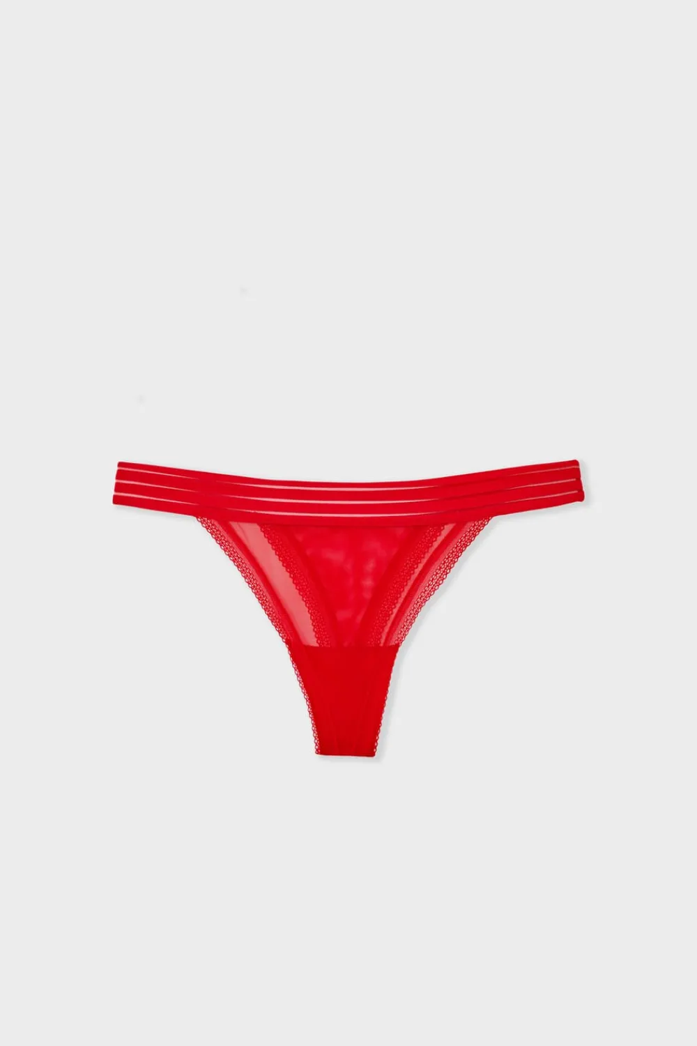 Clearance ETAM Tanga de tul BERMELLÓN