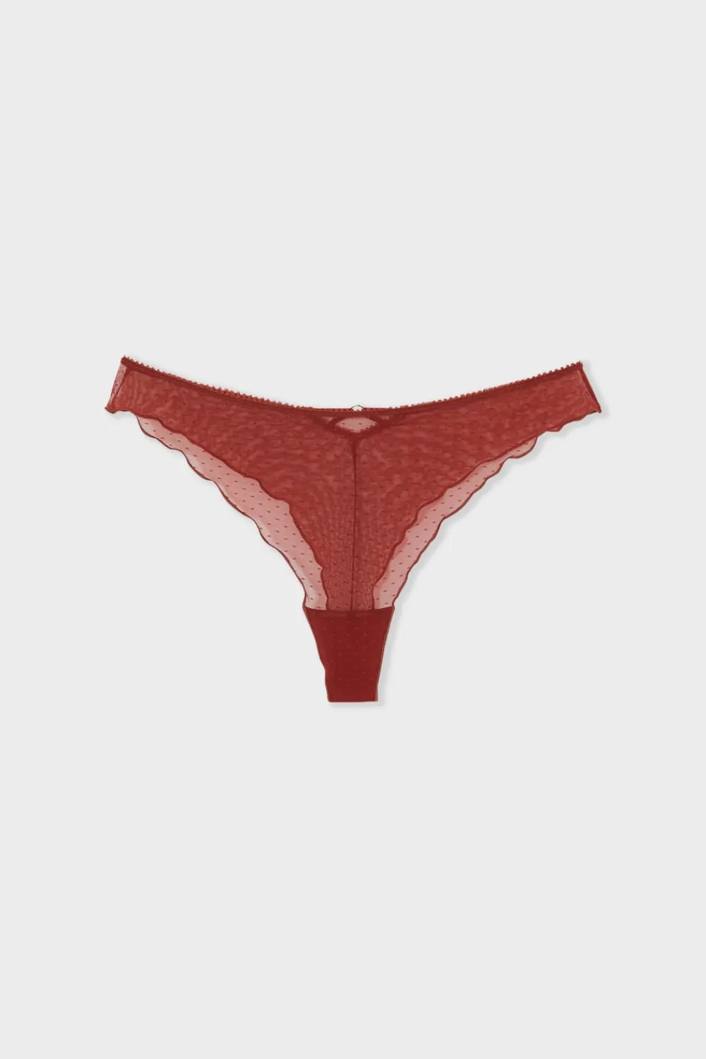 Clearance ETAM Tanga de tul TERRACOTTA
