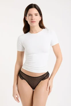 ETAM Tanga de tul NEGRO