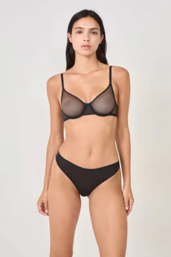 Hot ETAM Tanga de tul NEGRO
