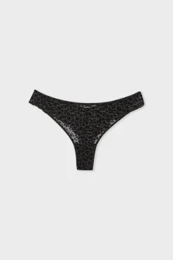 Best ETAM Tanga de tul NEGRO