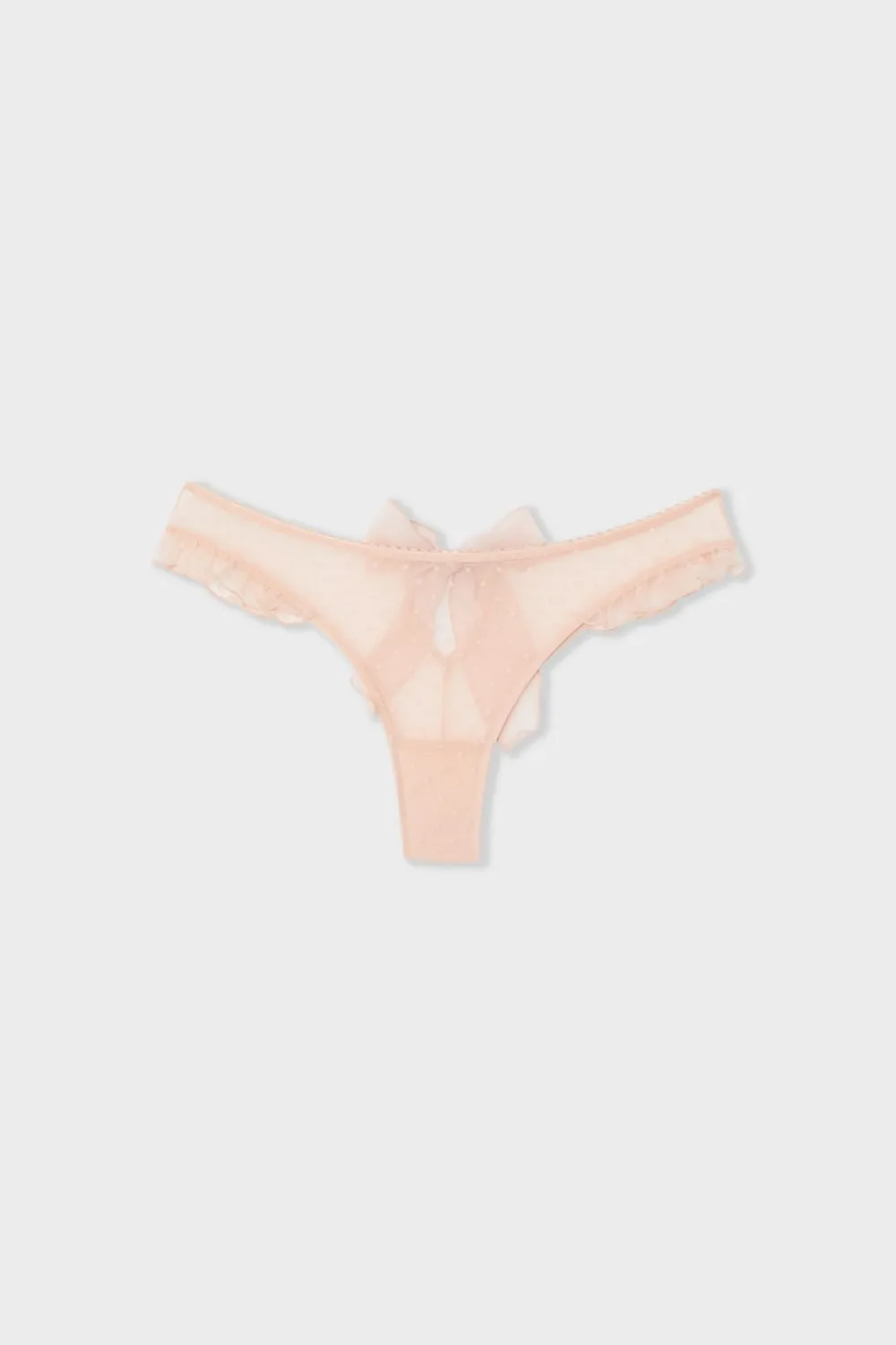 Hot ETAM Tanga de tul ROSA EMPOLVADO