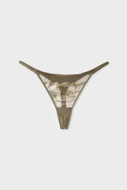 Discount ETAM Tanga de tul bordado COBRE