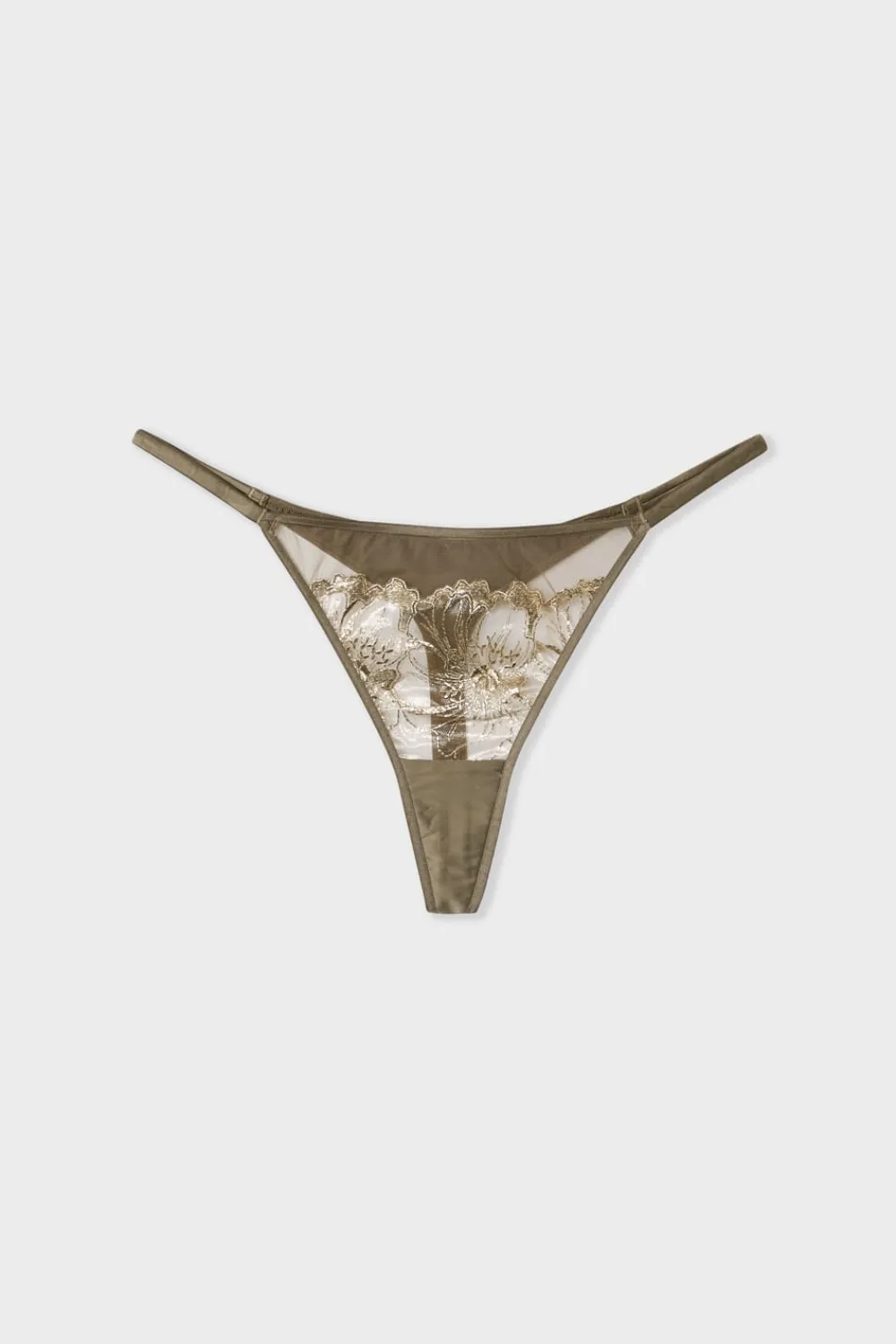 Discount ETAM Tanga de tul bordado COBRE