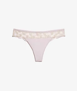 Discount ETAM Tanga de tul bordado CRUDO