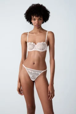 Sale ETAM Tanga de tul bordado PERLA