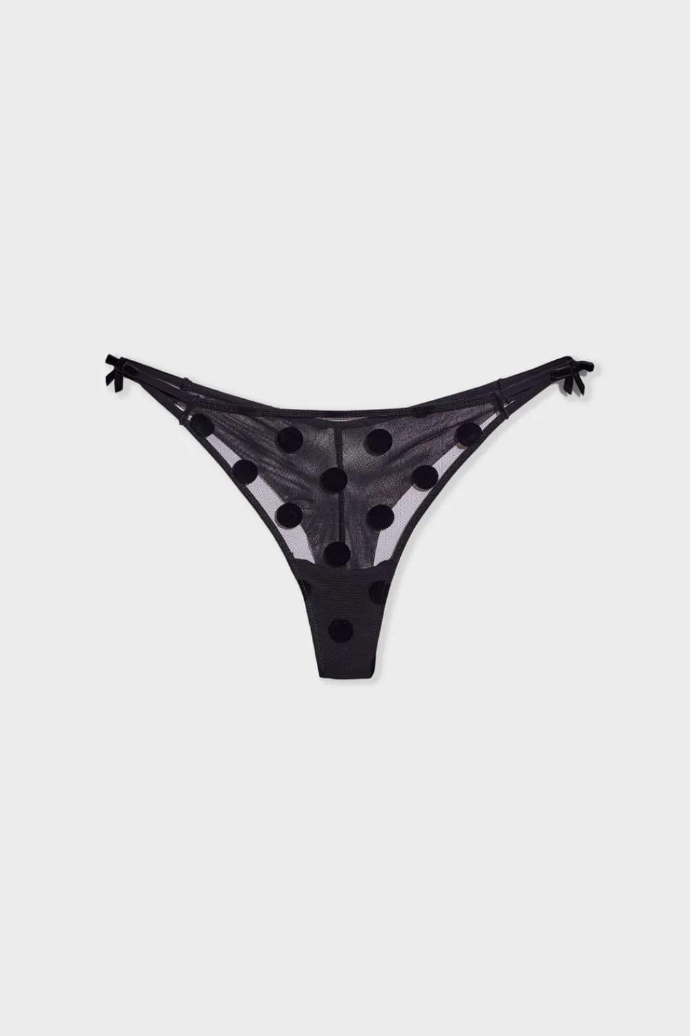 Clearance ETAM Tanga de tul plumeti NEGRO