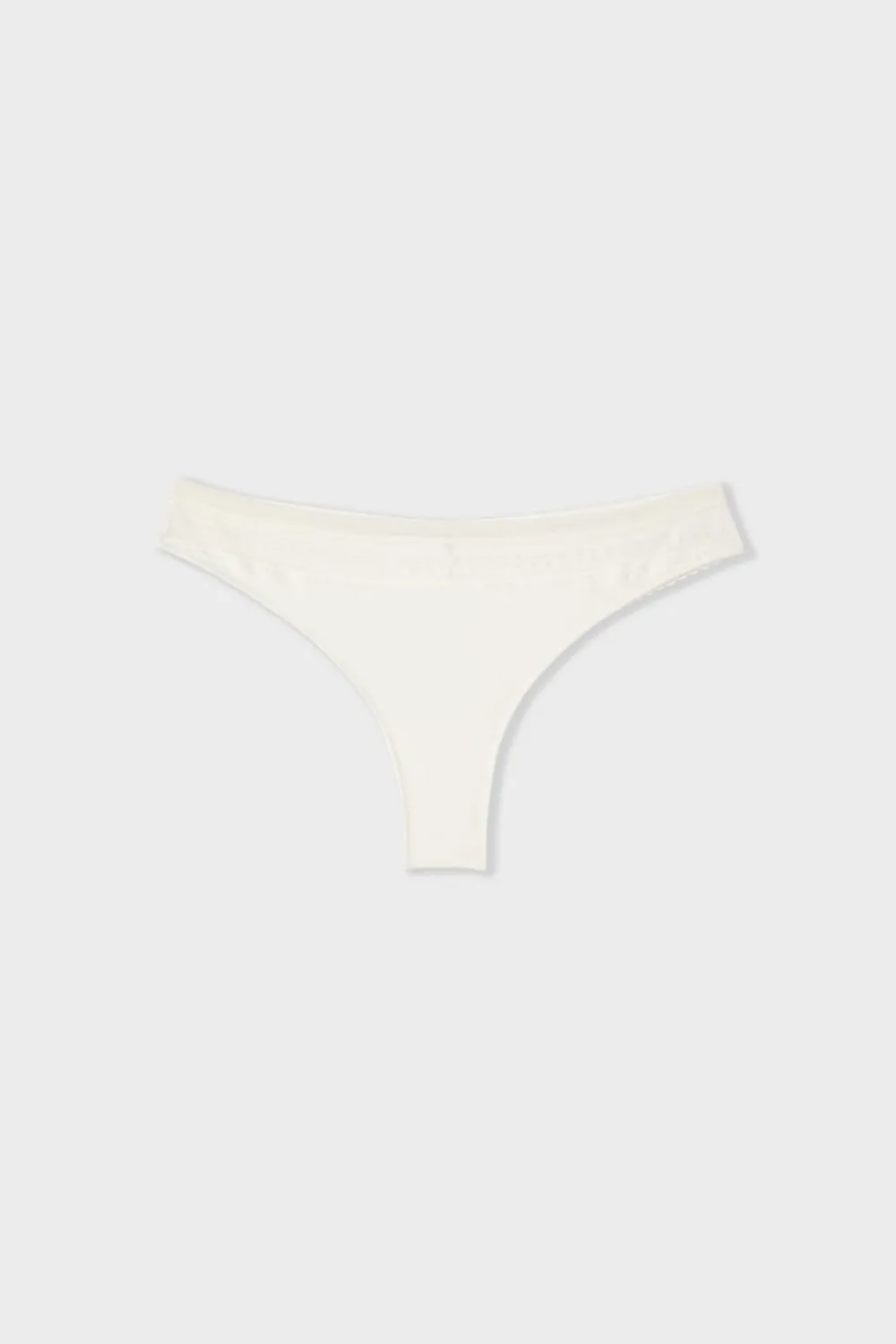 Hot ETAM Tanga détails dentelle ECRU