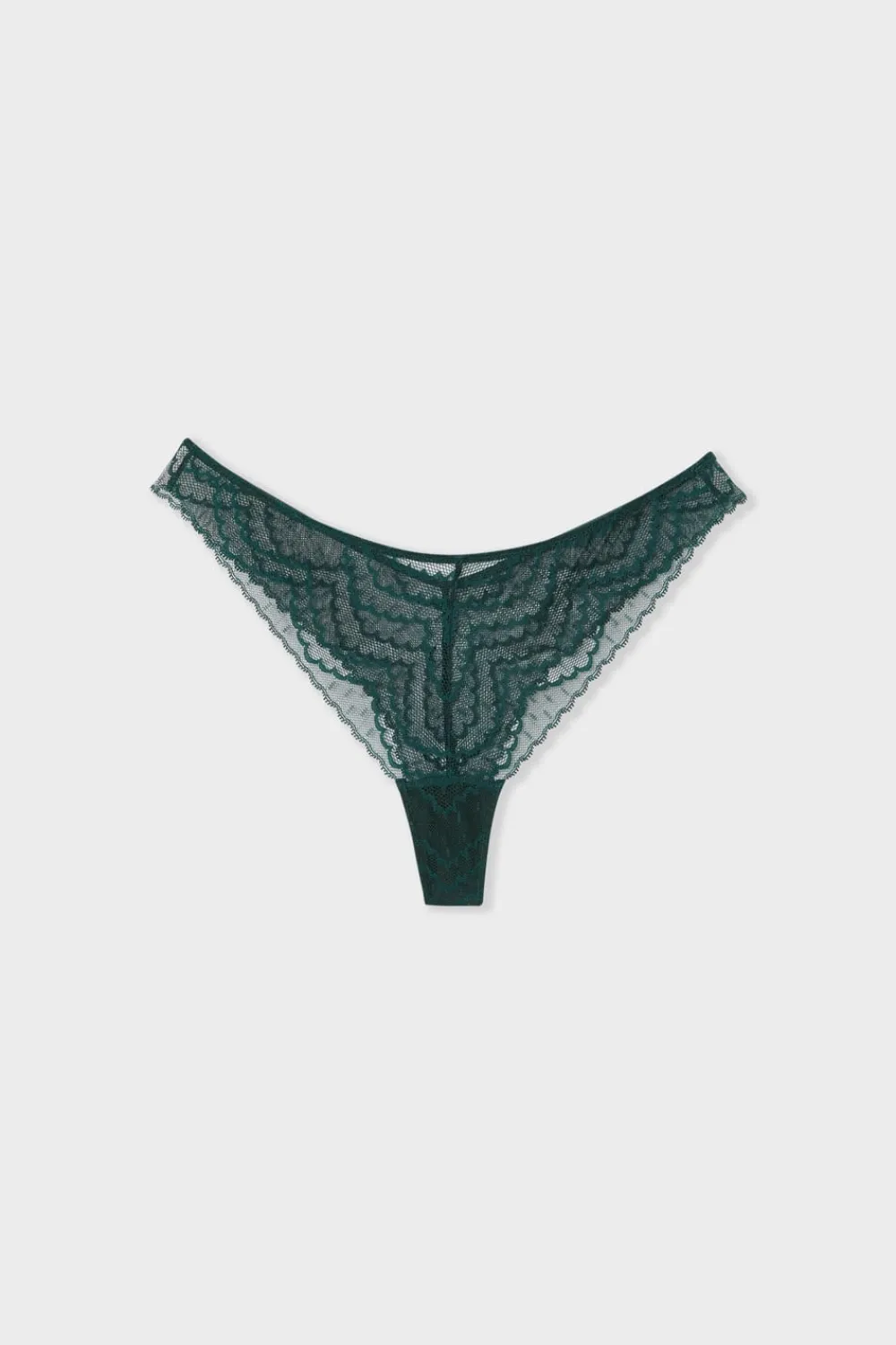 ETAM Tanga en dentelle EMERAUDE