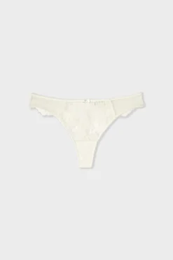 Online ETAM Tanga en dentelle ECRU
