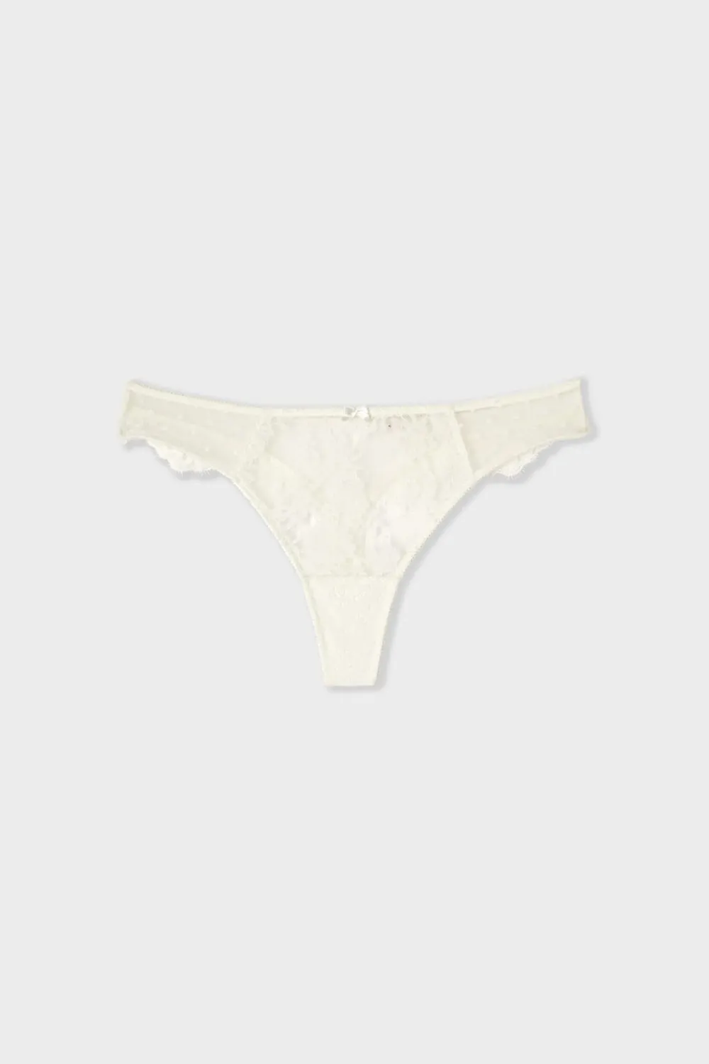 Online ETAM Tanga en dentelle ECRU