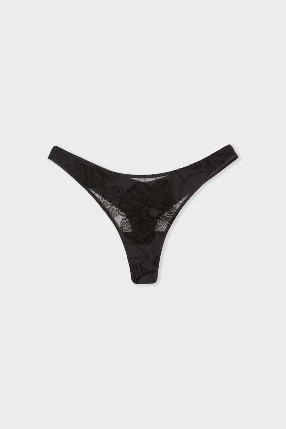 Hot ETAM Tanga estampado NEGRO
