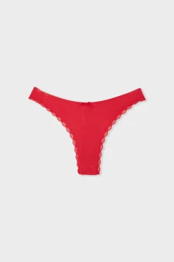New ETAM Tanga liso ROJO