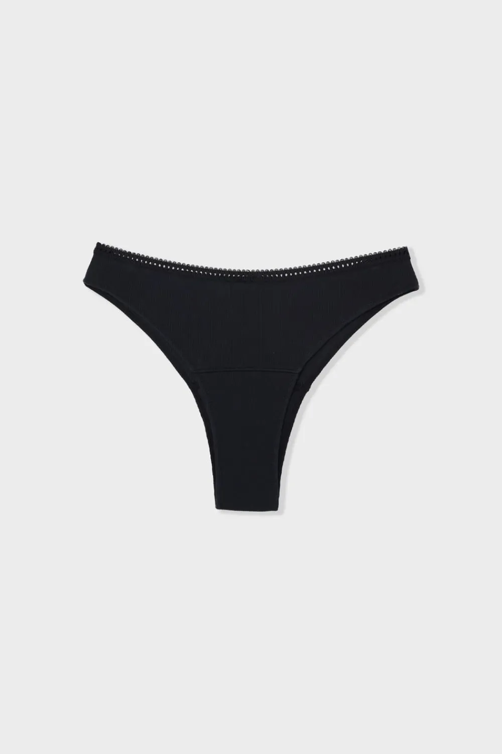 ETAM Tanga menstrual - Flujo ligero NEGRO