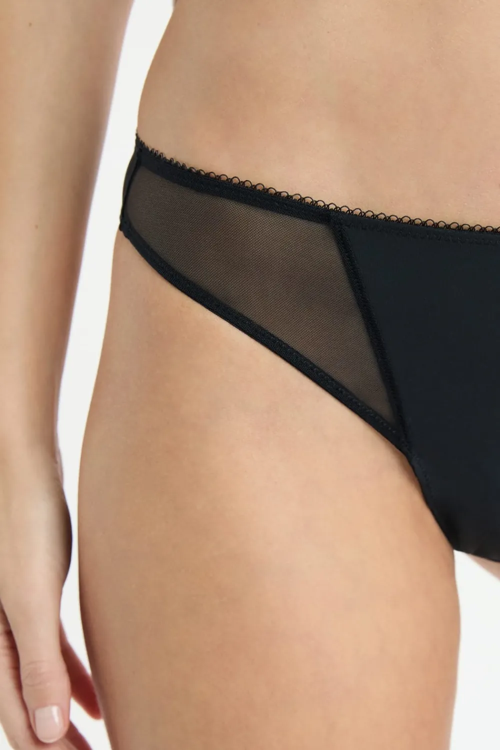 Best ETAM Tanga menstrual - Flujo ligero NEGRO