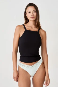 Hot ETAM Tanga V-shape de microfibra y encaje ESMERALDA