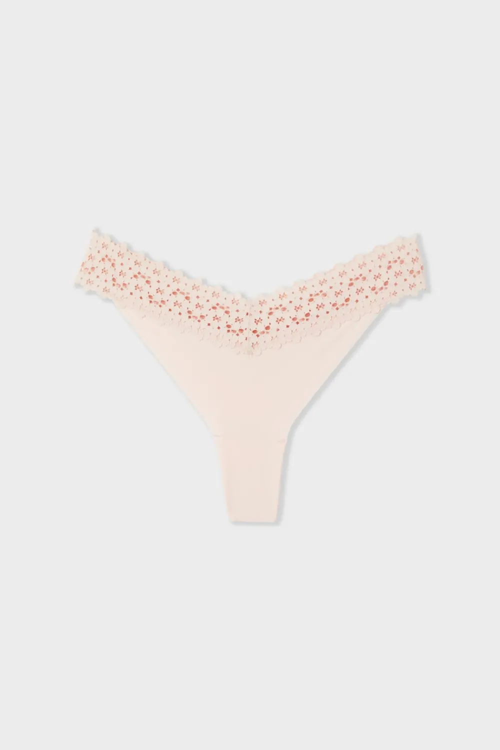 Outlet ETAM Tanga V-shape de microfibra y encaje ROSA