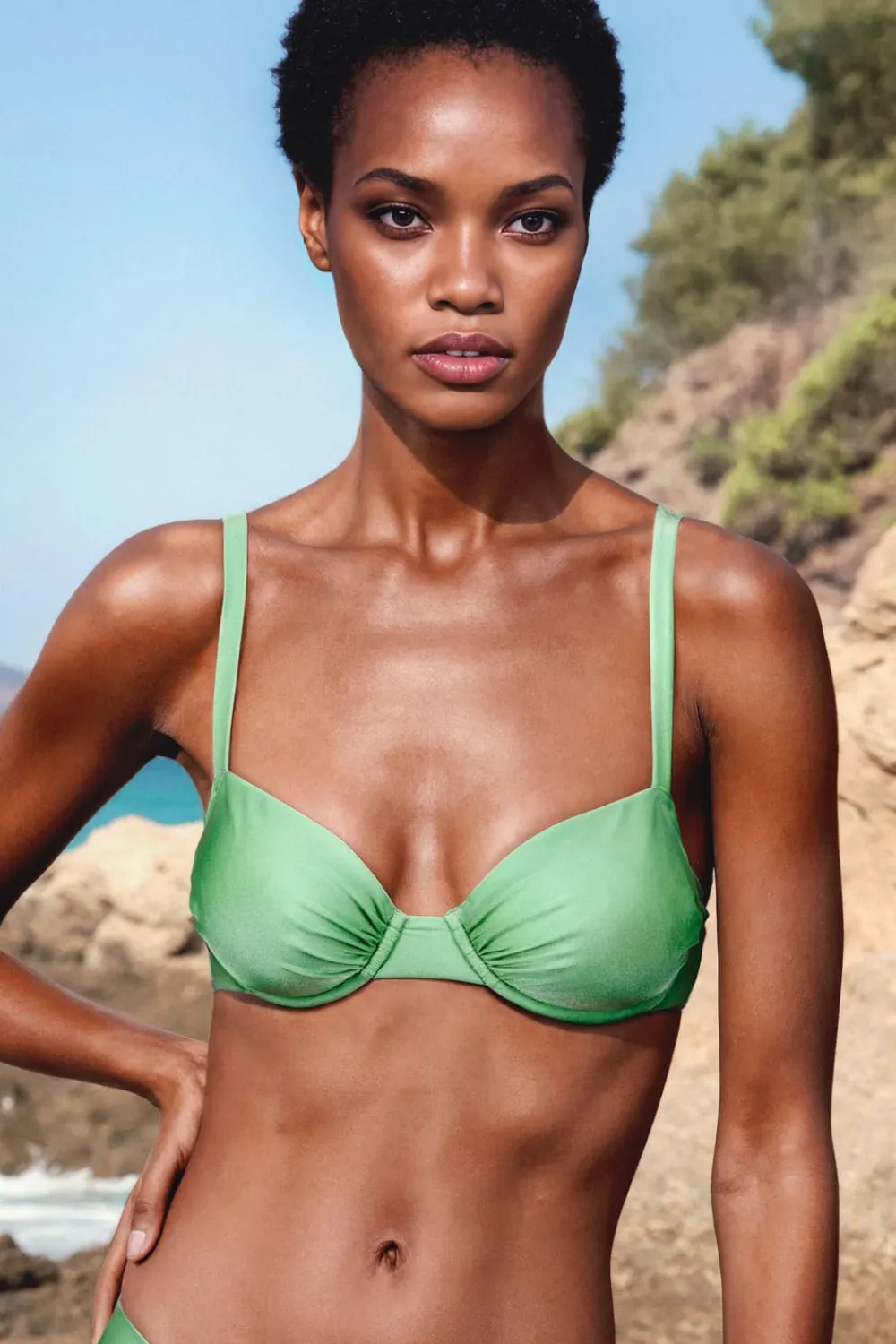 New ETAM Top bikini VERDE
