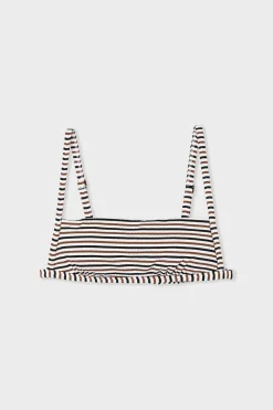 Best ETAM Top bikini a rayas con lazada MULTICOLOR