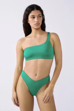 Outlet ETAM Top bikini asimétrico VERDE