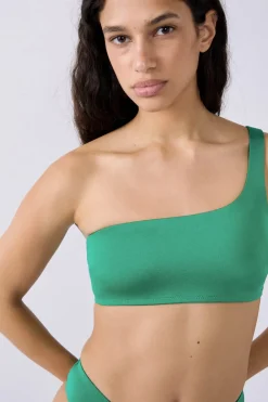 Outlet ETAM Top bikini asimétrico VERDE