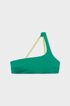 Outlet ETAM Top bikini asimétrico VERDE