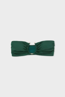 Outlet ETAM Top bikini bandeau con detalle de anillo ESMERALDA