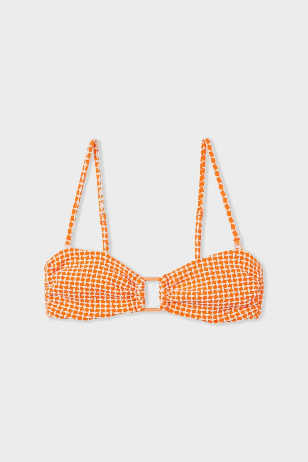 New ETAM Top bikini bandeau estampado NARANJA
