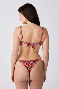Sale ETAM Top bikini bandeau estampado ROSA