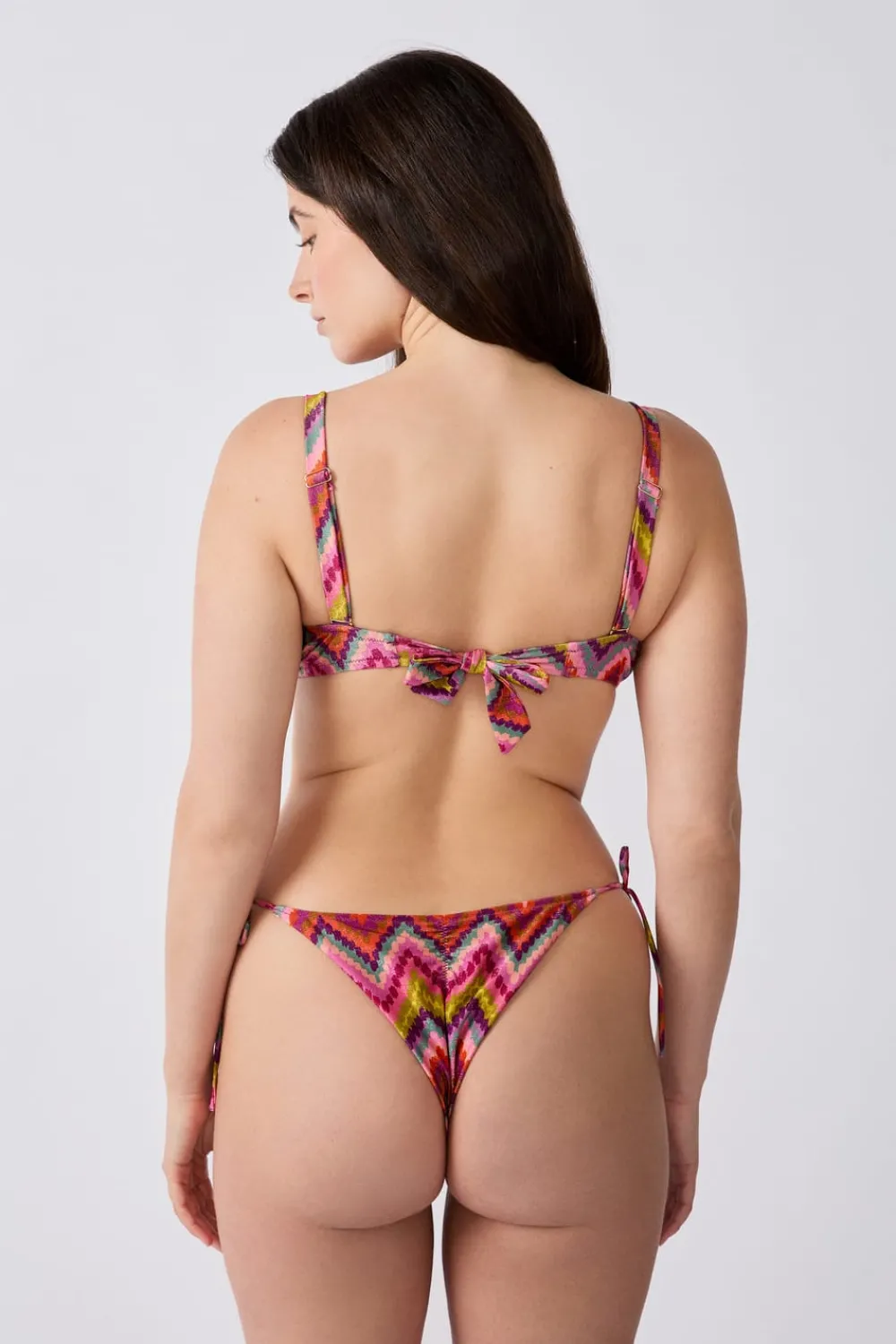 Sale ETAM Top bikini bandeau estampado ROSA