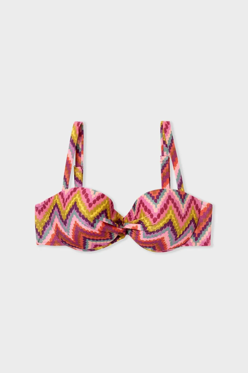 Sale ETAM Top bikini bandeau estampado ROSA