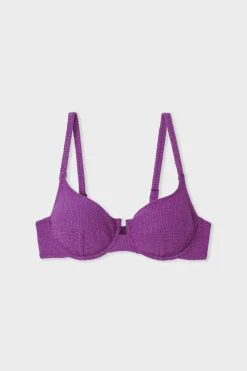Sale ETAM Top bikini con aros MORADO