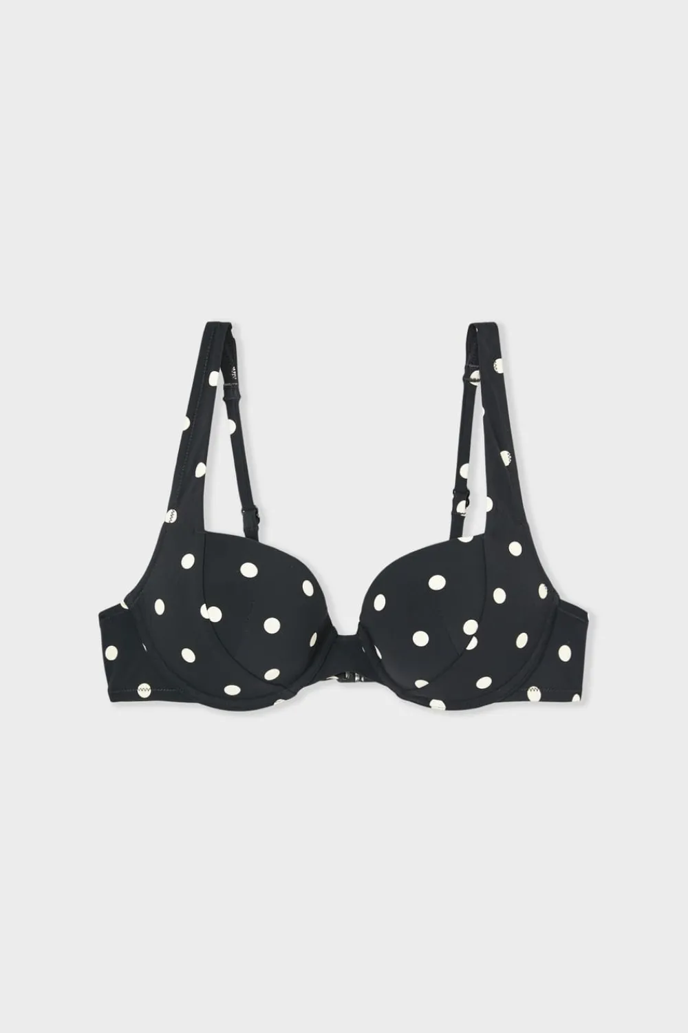 Online ETAM Top bikini push-up de lunares IMP FD NEGRO