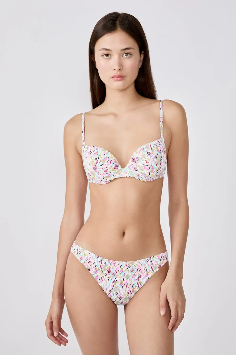 ETAM Top bikini push-up estampado MULTICOLOR