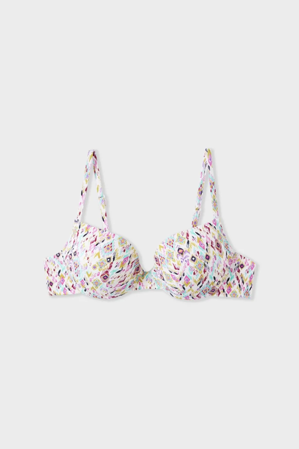 ETAM Top bikini push-up estampado MULTICOLOR