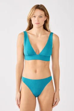 Discount ETAM Top bikini triangular VERDE