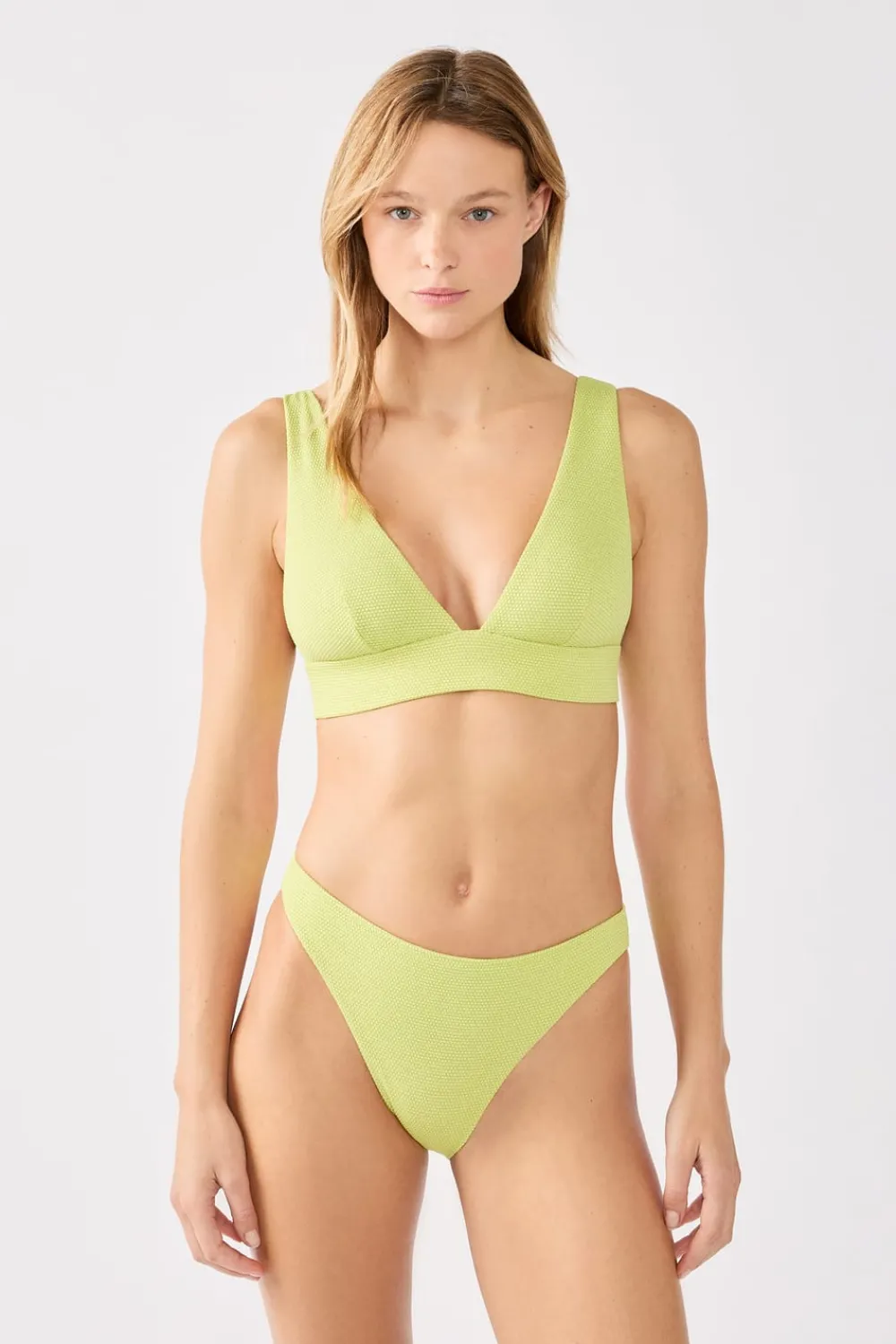 Clearance ETAM Top bikini triangular VERDE