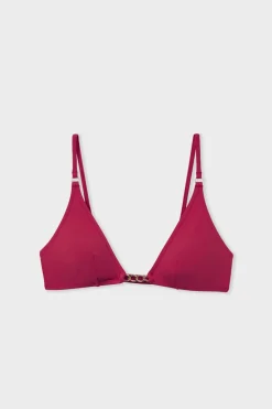 Clearance ETAM Top bikini triangular detalles joya MARR&Oacute;N