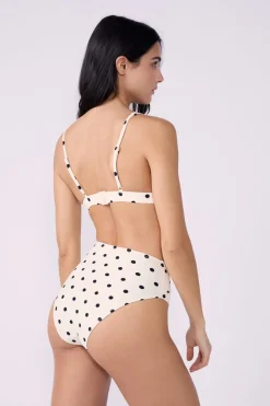 Discount ETAM Top bikini triangular detalle de lunares ESTAMPADO