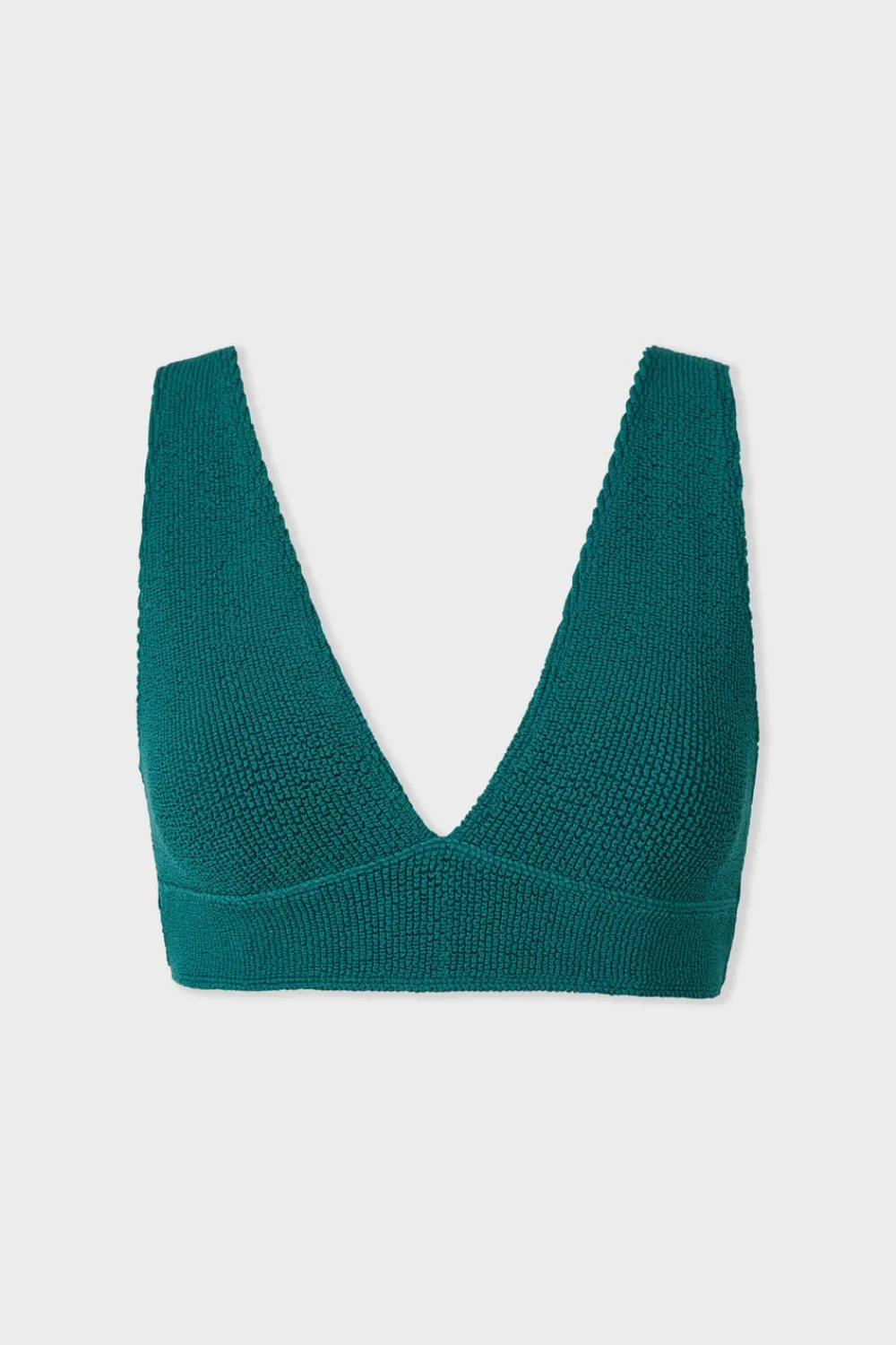 Outlet ETAM Top bikini triangular en material elástico VERDE