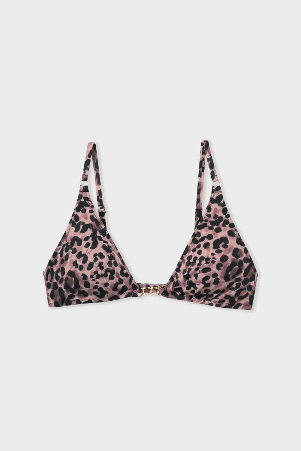 New ETAM Top bikini triangular estampado ESTAMPADO FONDO MARRÓN