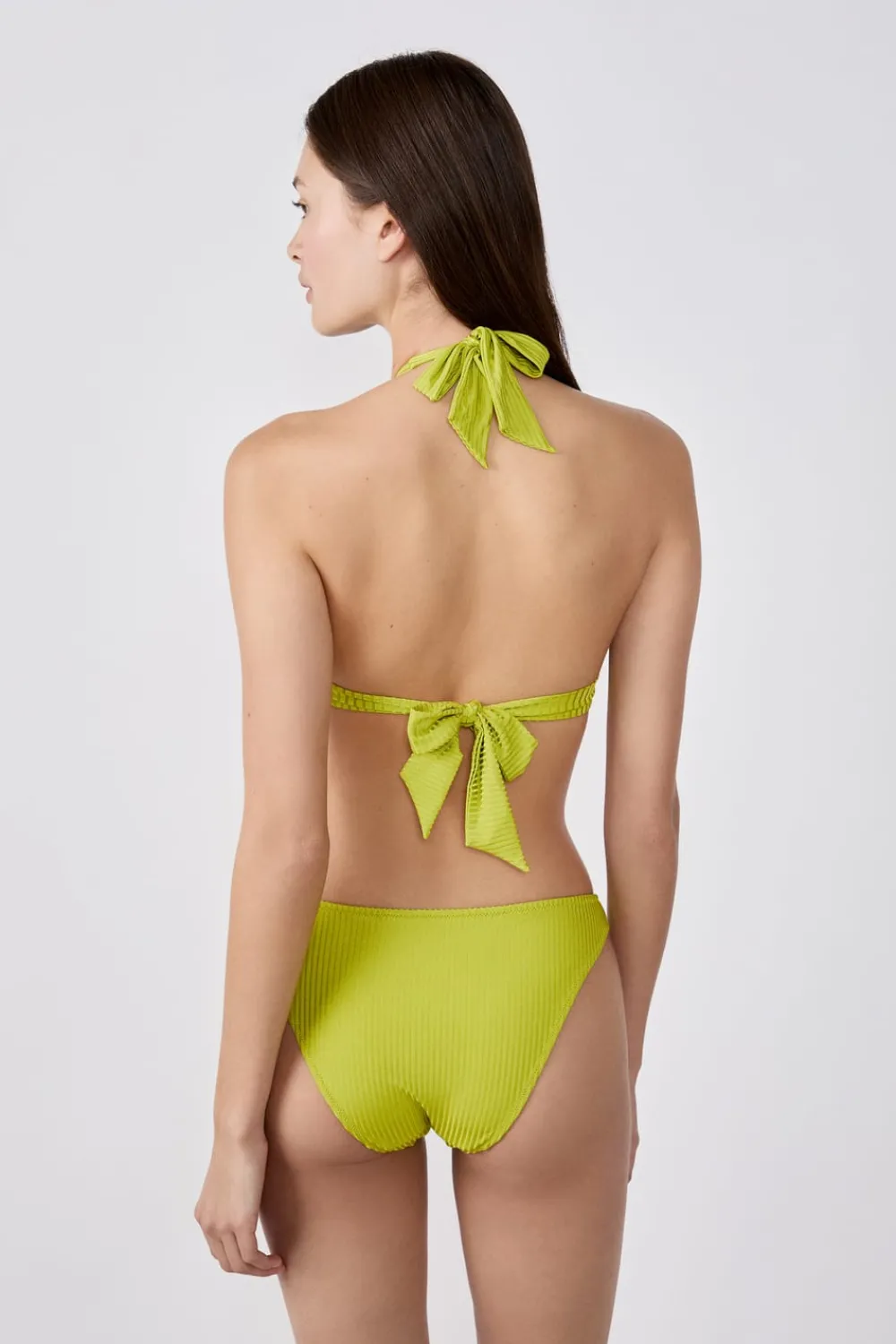 Hot ETAM Top bikini triangular sin aros AMARILLO ÁCIDO