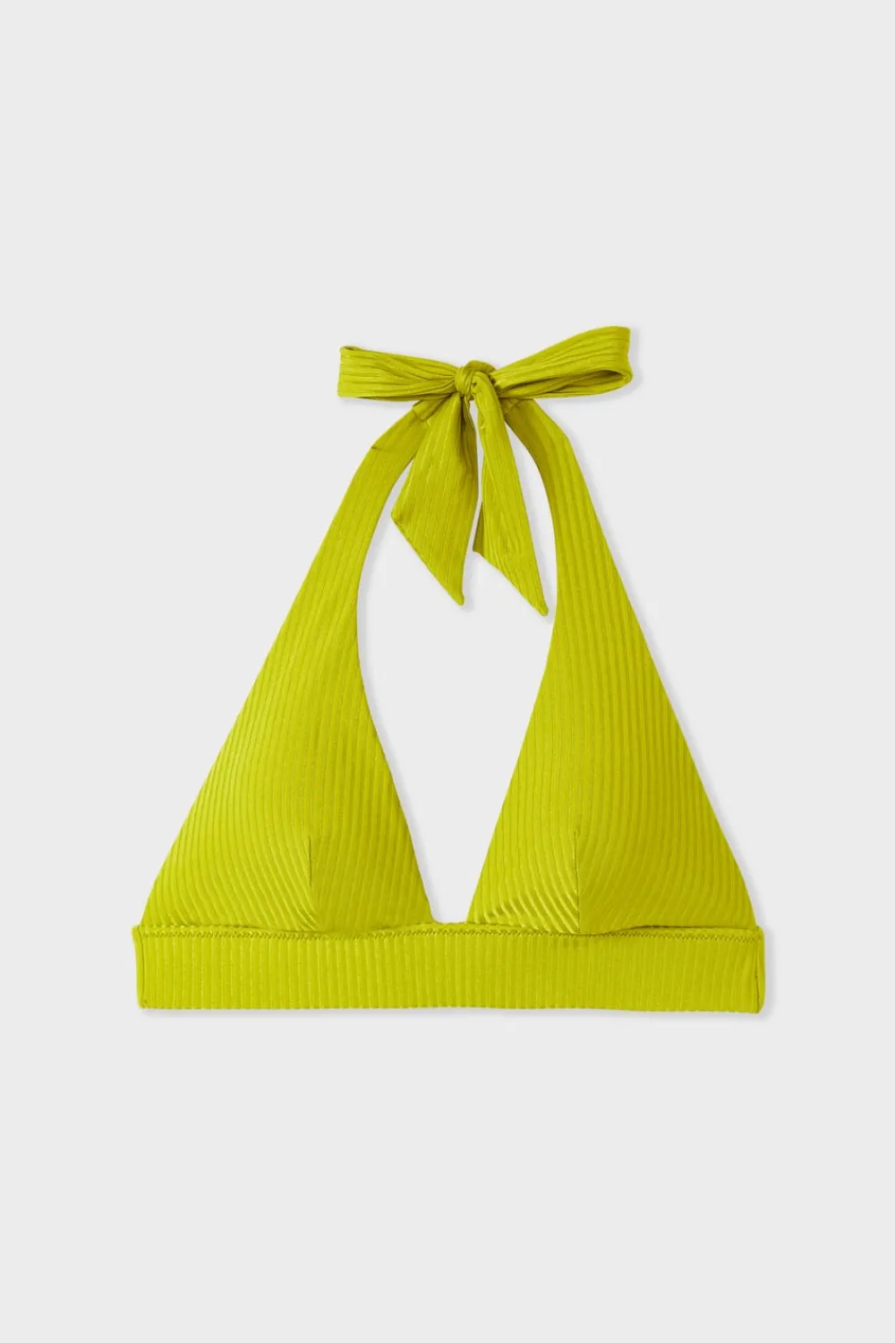 Hot ETAM Top bikini triangular sin aros AMARILLO ÁCIDO