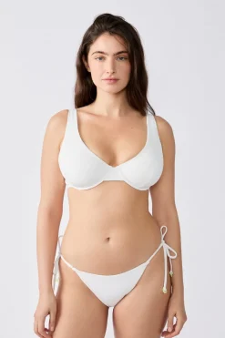 Sale ETAM Top bikini triángulo con aros BLANCO