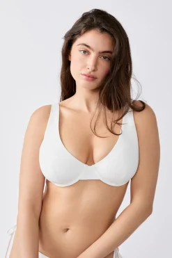 Sale ETAM Top bikini triángulo con aros BLANCO