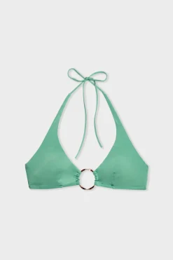 Online ETAM Top bikini triángulo con detalle de anillas La modelo mide 1m75 y viste S
