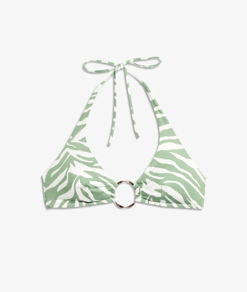 Best ETAM Top bikini triángulo con detalle de anillas La modelo mide 1m75 y viste S