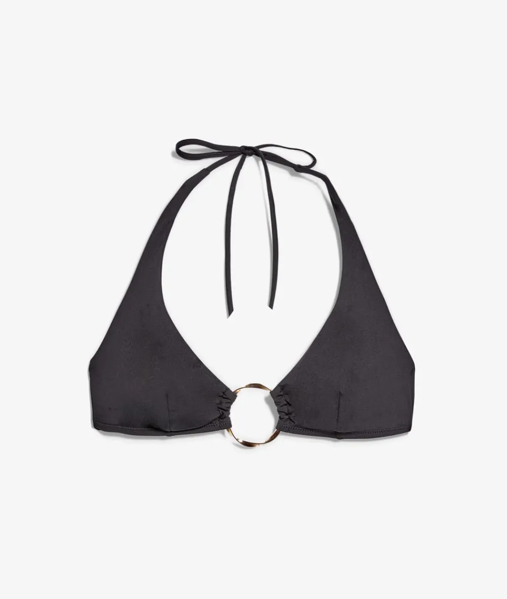 Best ETAM Top bikini triángulo con detalle de anillas La modelo mide 1m75 y viste S