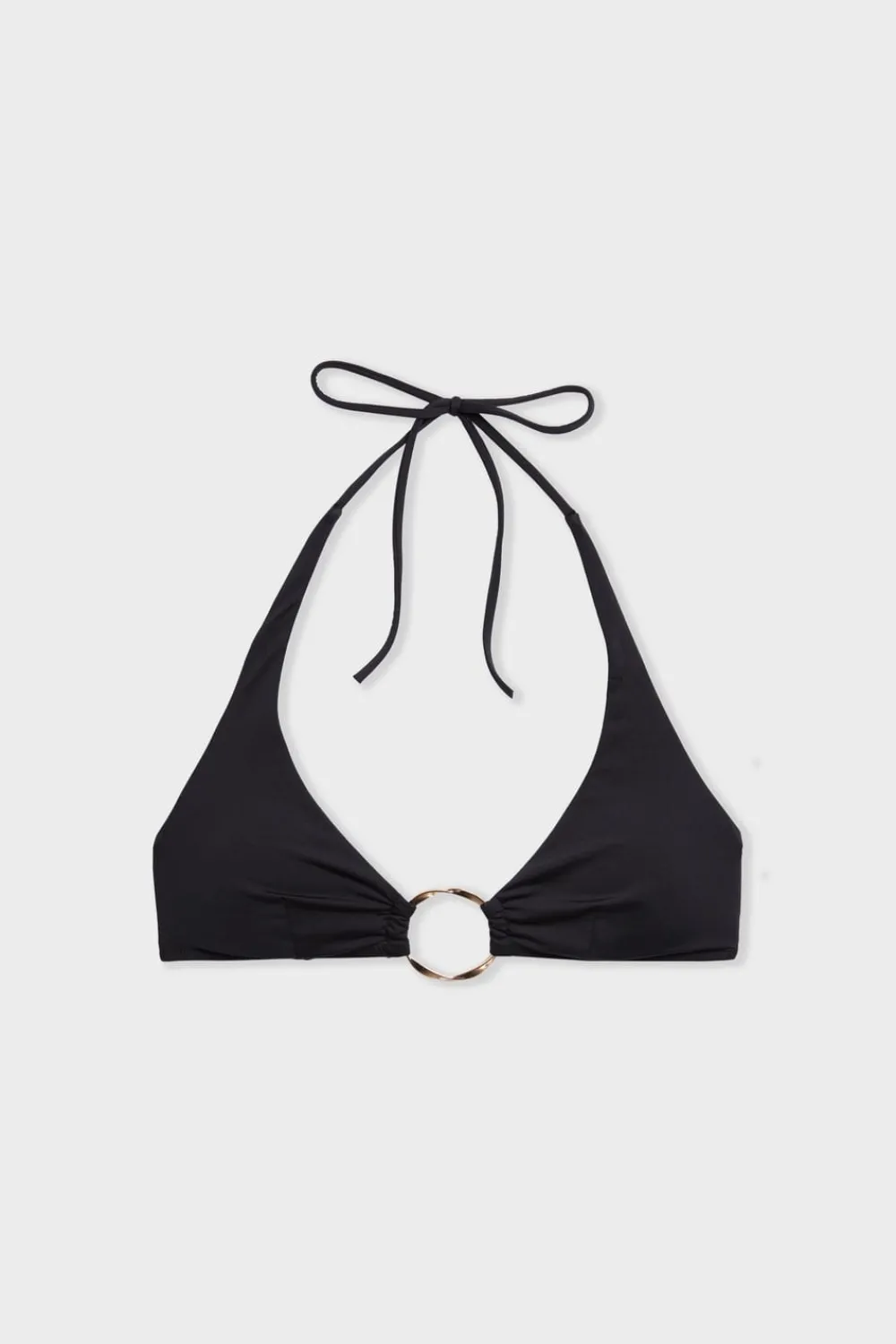 Best ETAM Top bikini triángulo con detalle de anillas La modelo mide 1m75 y viste S